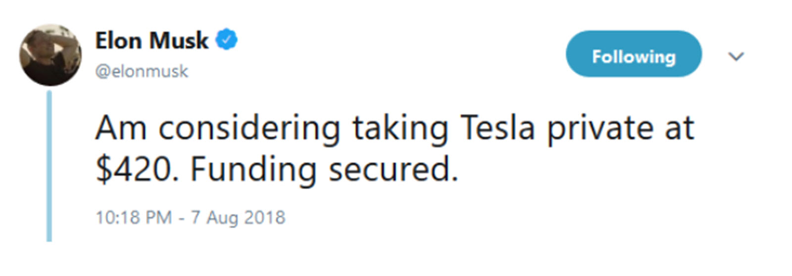 elon musk private tweet