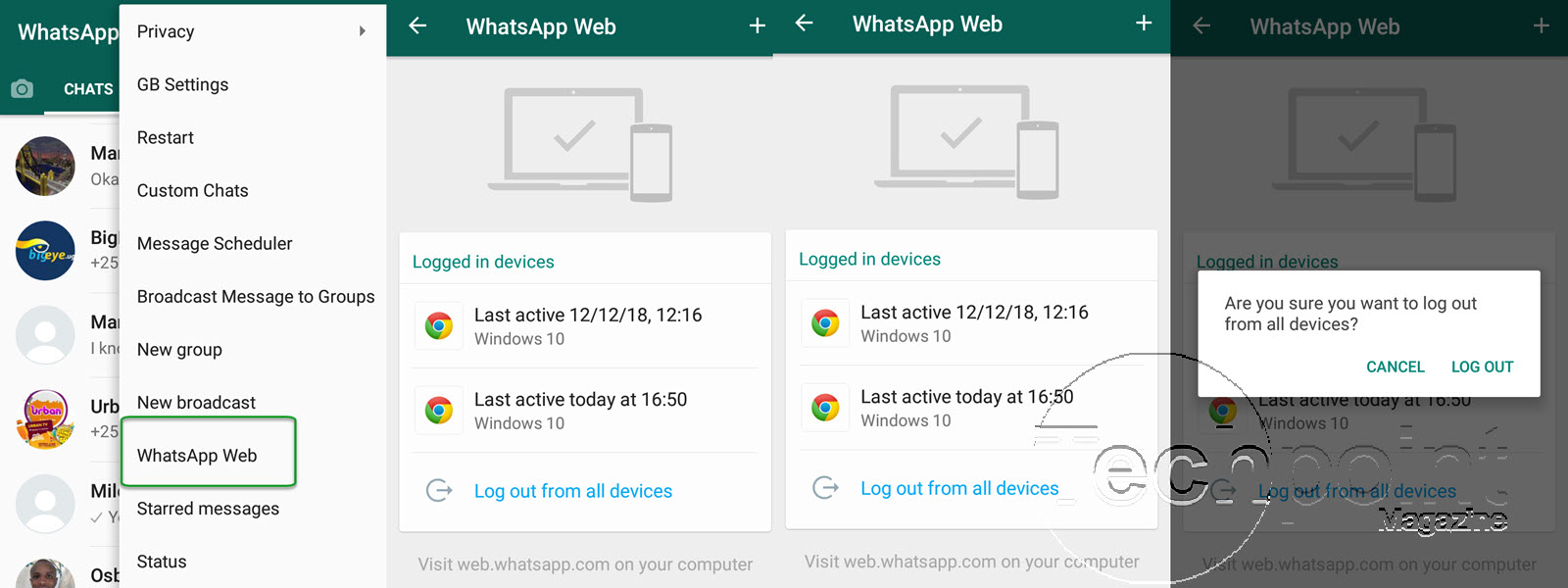 disabling whatsapp web