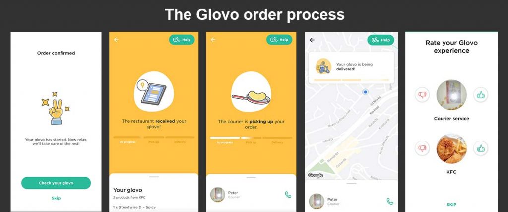 Glovo in Uganda order process